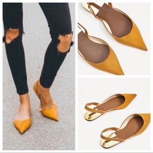 flat pointed slingback shoes